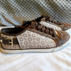 Brown Guess Logo Sneakers